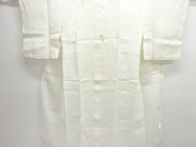 JAPANESE KIMONO / ANTIQUE PURE LINEN OPENWORK WEAVE: GRASS / FLOWER PA